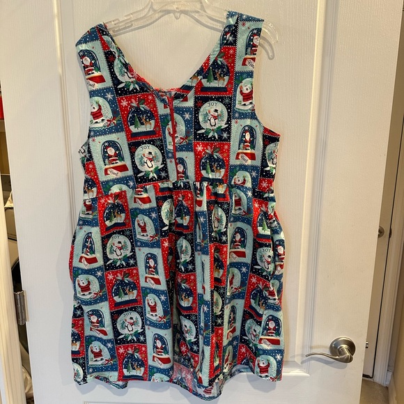 Handmade Women’s Christmas cat Dress. No size tag. See measurements - Picture 4 of 7